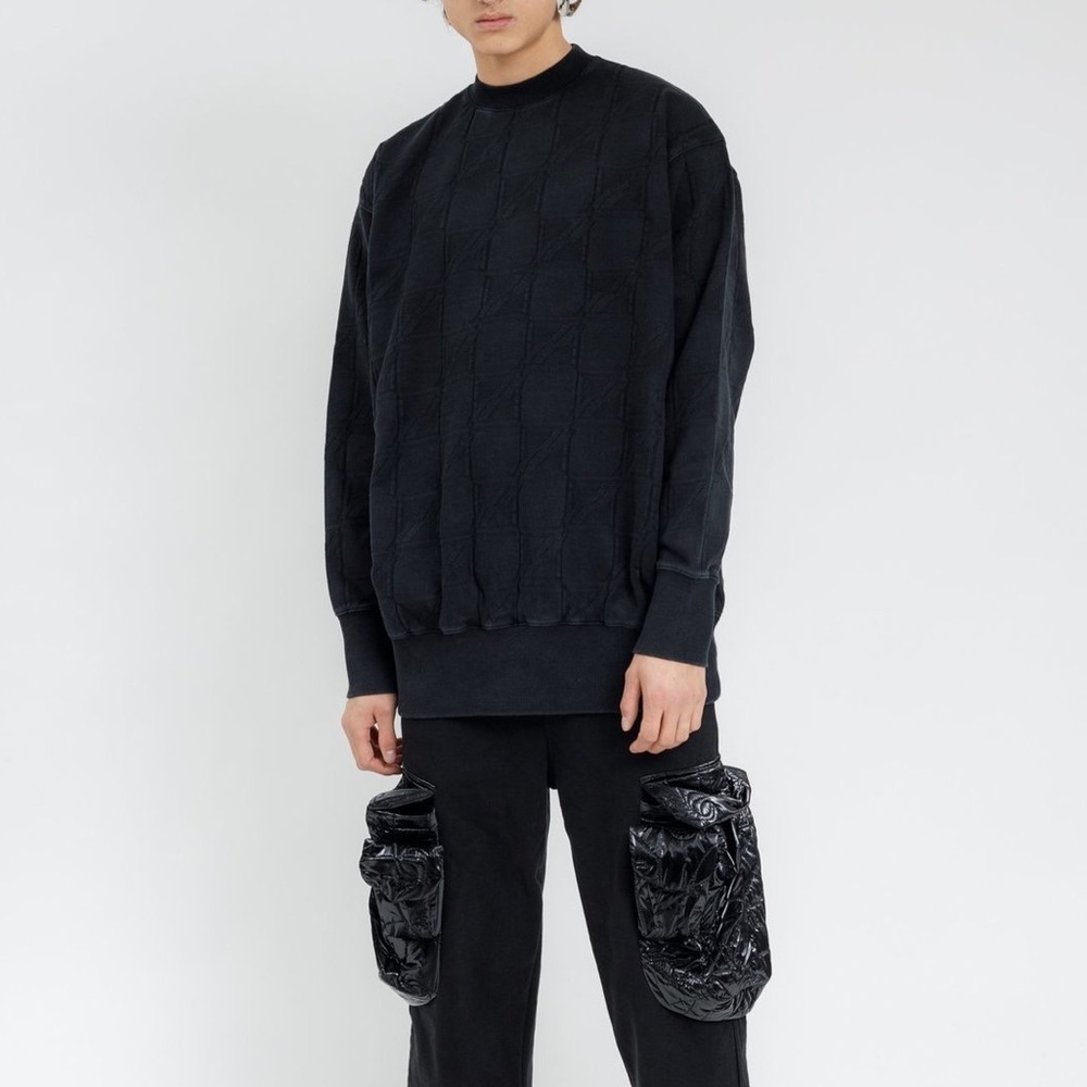 We11done Oversized Jacquard Zurry‎ Sweatshirt Sz M NEW